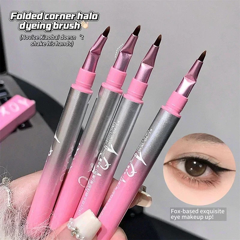 2 In 1 Punk Red Eyebrow & Eyeliner Gel With Angled Brush Smudge-proof Waterproof Smooth For Brows & Under Eye Makeup