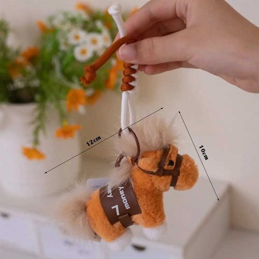 Grappige tas paard hangers cartoon pluche gevuld paard mini-formaat dierenriem paard jaar speelgoed nieuwjaarscadeau voor het jaar van het paard