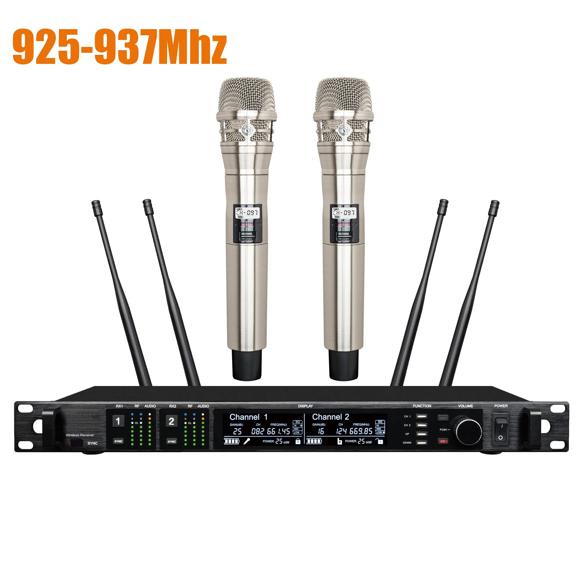 Leicozic Professional Wireless Microphone Chrome KSM8 AD4D Fit