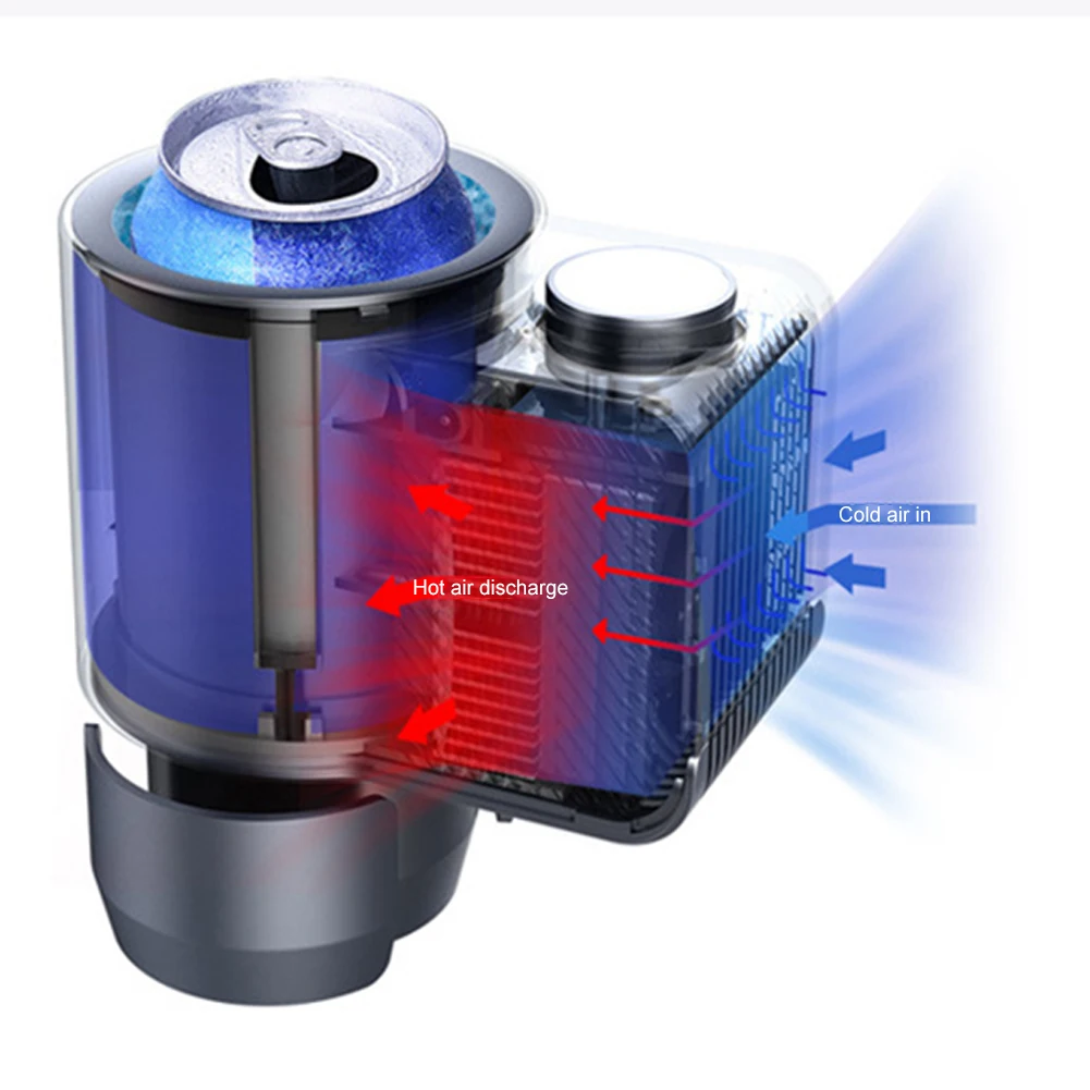 2 In 1 Electric Beverage Warmer Cooler with Temperature Digital Display Vehicle Cold Warm Mug 12V for Family Outdoor Road Trip