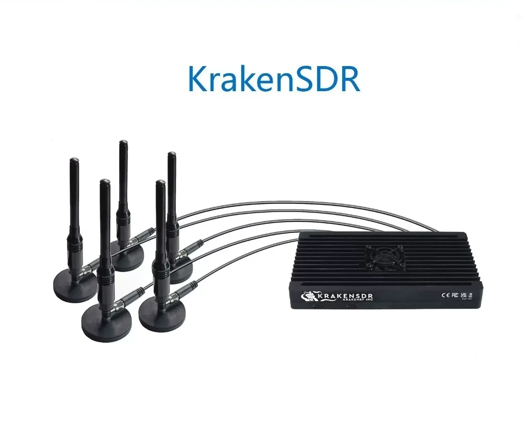 

KrakenSDR - 5 Channel Coherent RTL-SDR for direction finding, passive radar, beam forming + Original Magnet-Mounted Antennas