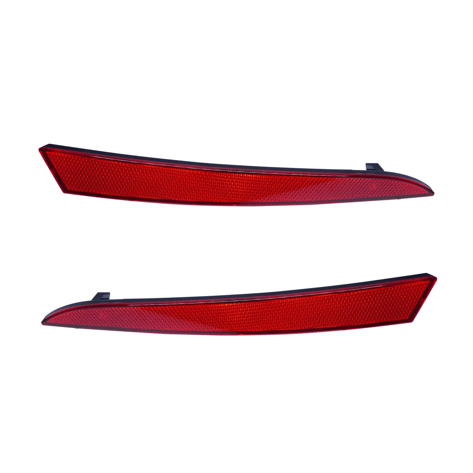 1 Pair Red Lens Rear Bumper Reflector For Seat Ibiza 6J MK V Hatchback 5D 2008-2012 N/S & O/S No Light