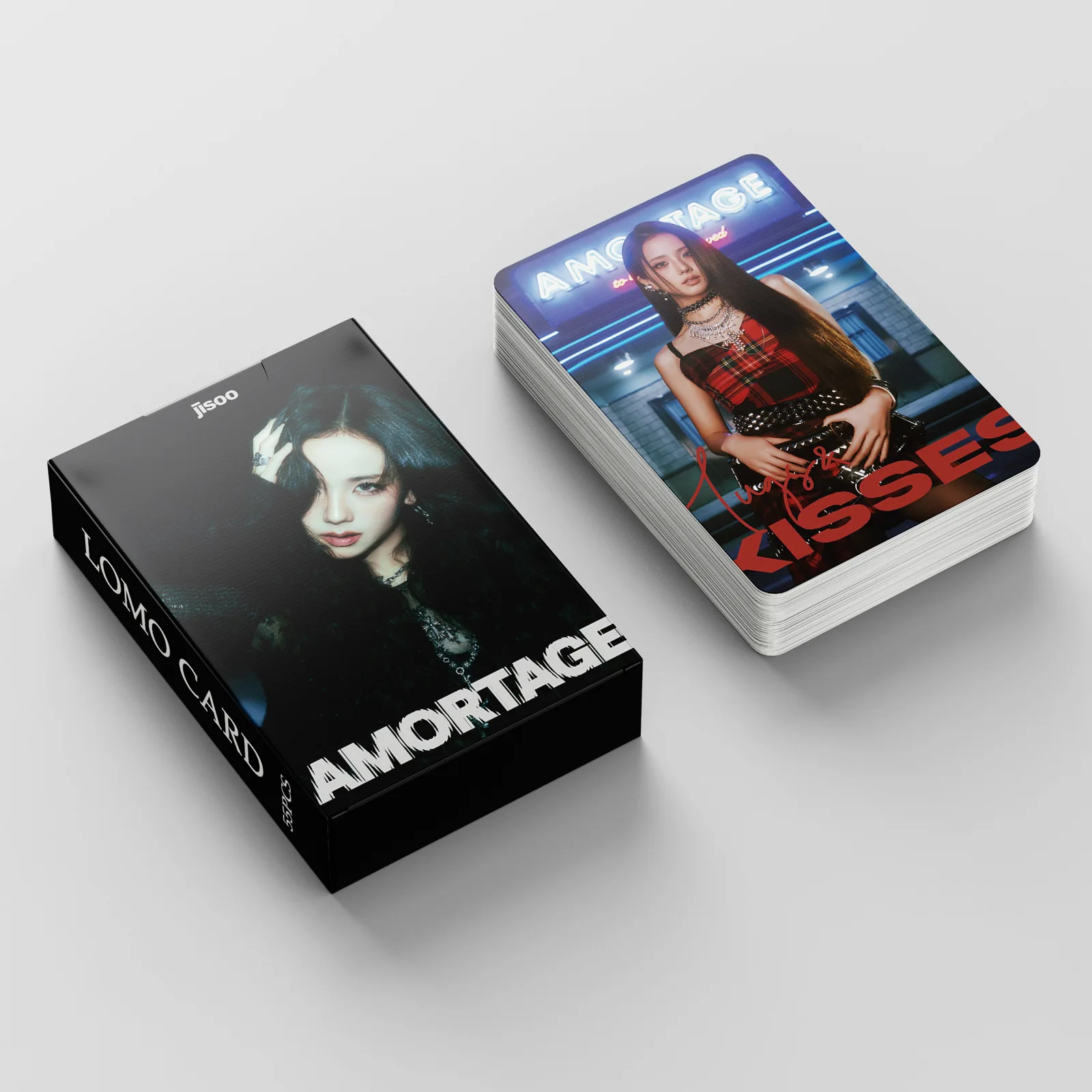 Neue 55er rosa Tinte JISOO kleine Karten AMORTAGE Karten Kim Ji Soo