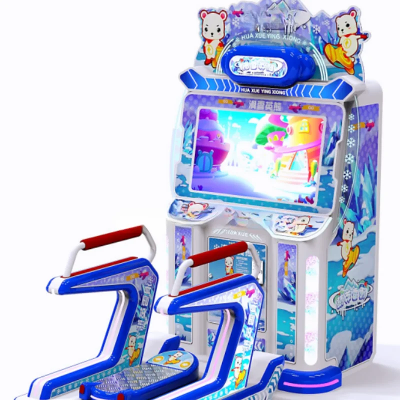 Coin Operated Simulated skiing motion Video  Redemption Game Machine For Entertainment Center