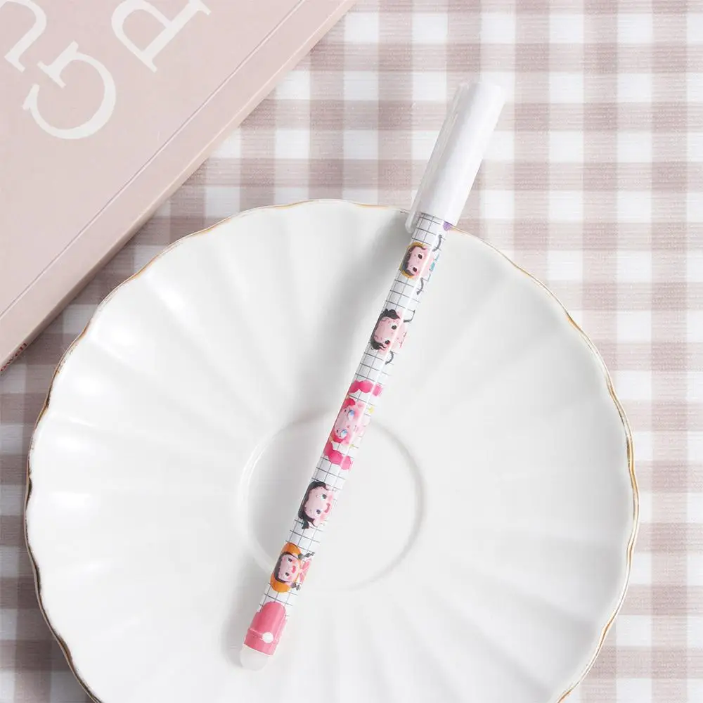 Kawaii Stationery Blue 0.5mm Washable Handle Press Pen Student Pen Neutral Erasable Pen Gel Pens Erasable Pen