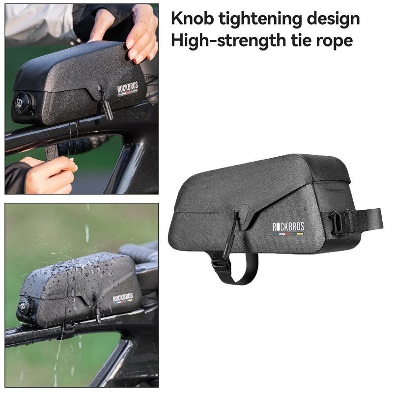 

Bicycle Top Tube Bag Toolkit Bike Frame Pack Durable Cycling Storage Bag Mountain For MTB Road Waterproof Magnetic Front Bag