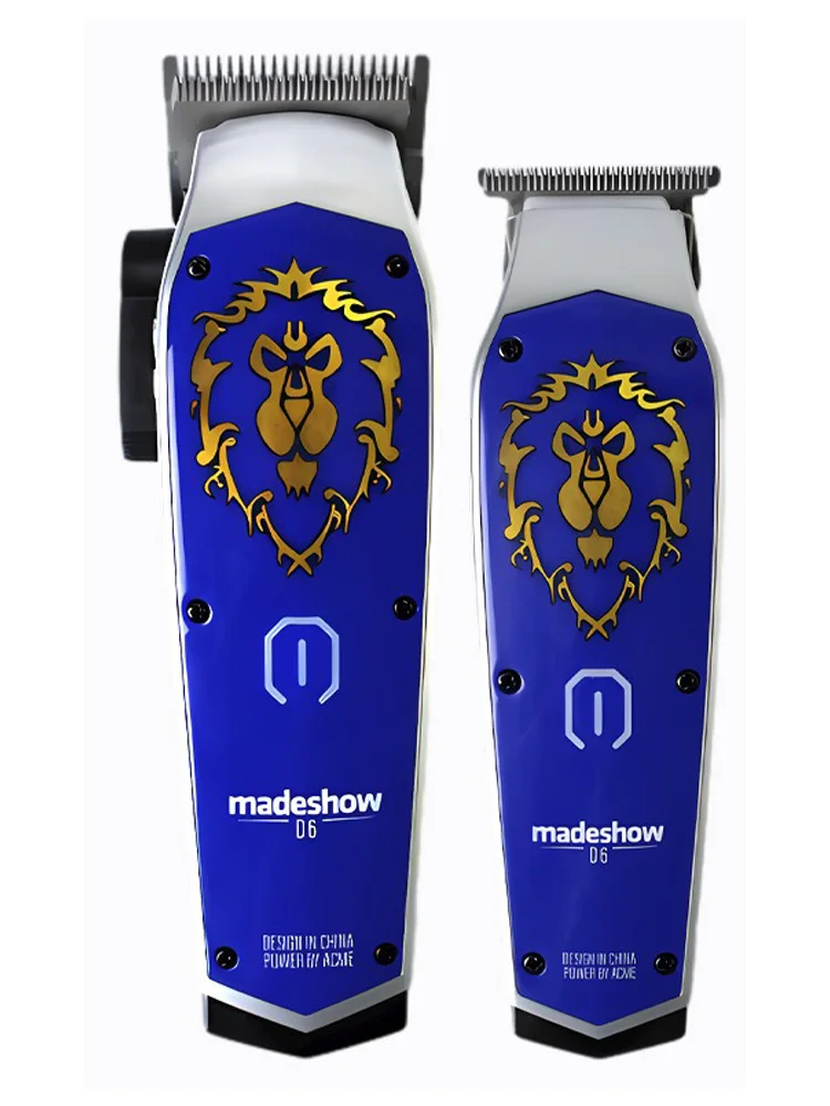 D6 m10 m11 madeshow d0 d7 salão de beleza profissional masculino barbeiro sem fio máquina de cortar cabelo aparador dlc lâmina banhada titânio 7200rpm