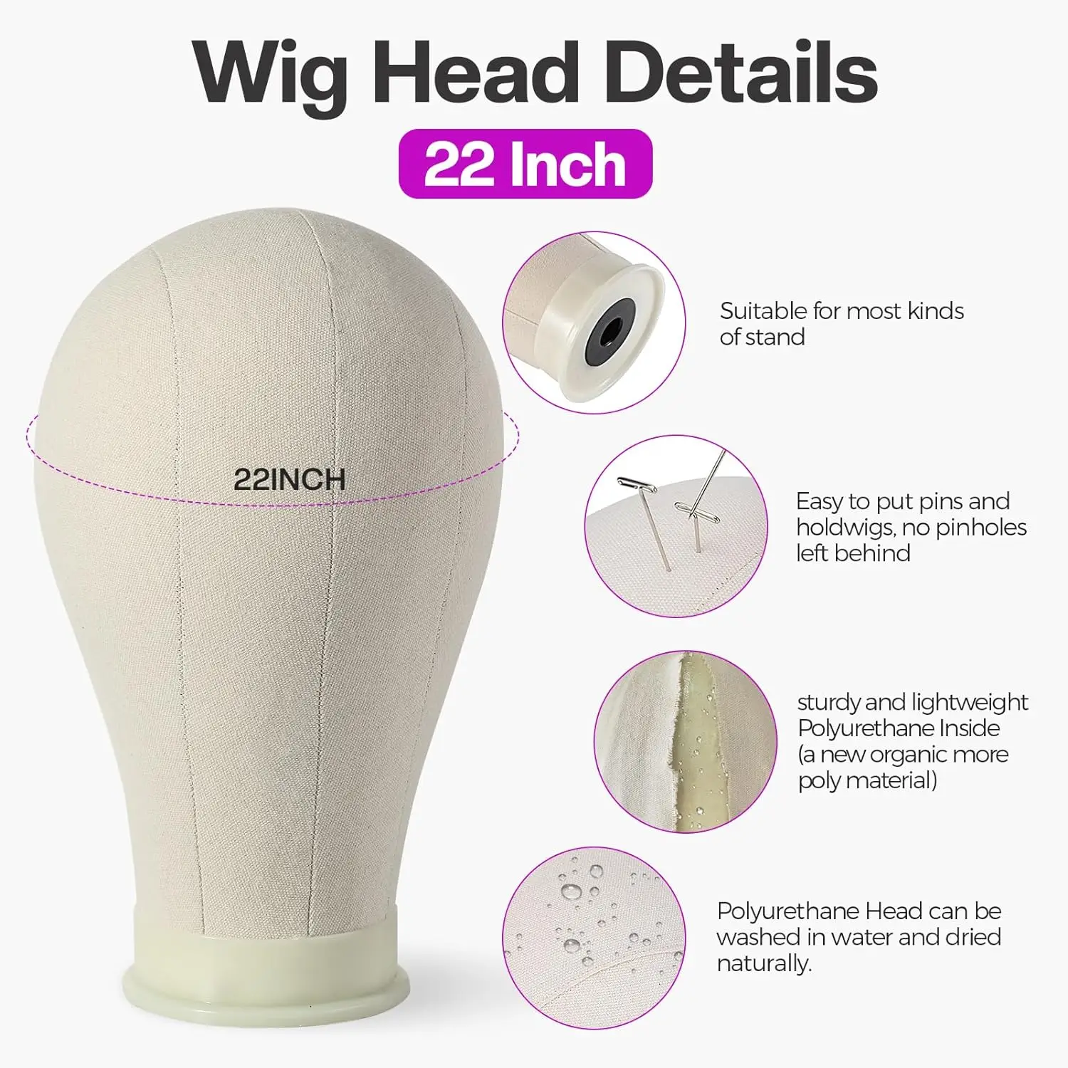 Canvas Block Head Kit Training Mannequin wig Head Display Styling Mannequin Manikin Head Wig Stand wig head Stand