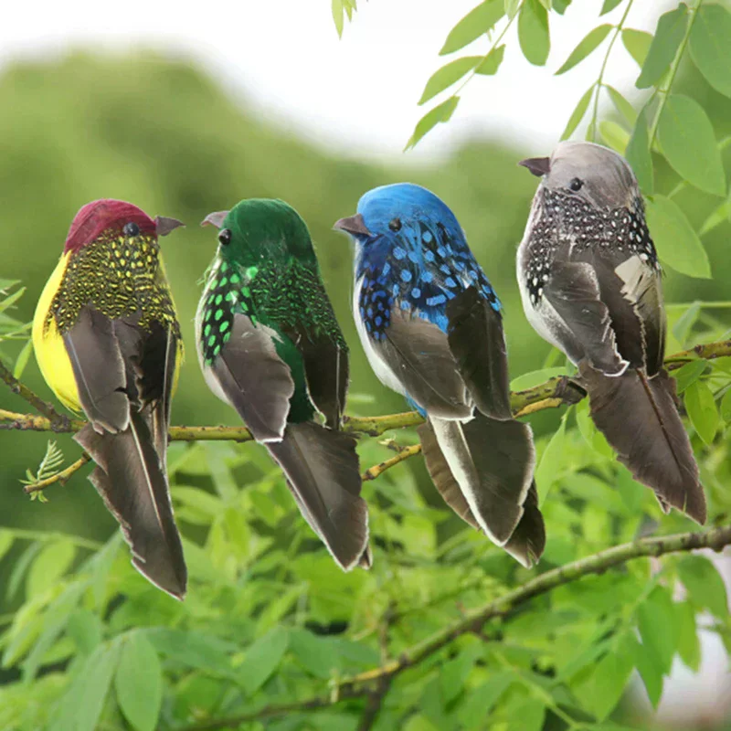 1Pcs 3D Fake Craft Birds Artificial Foam Feathers Birds Home Garden Wedding  Birthday Party  Home Decor Fake Sparrow
