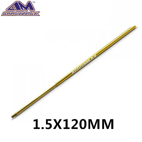 Original AM-411115/20/25/30 Titanium hardene ALLEN WRENCH 1.5 2.0 2.5 3.0 TIP ONLY 120MM Hexagon screwdriver head rc tool parts