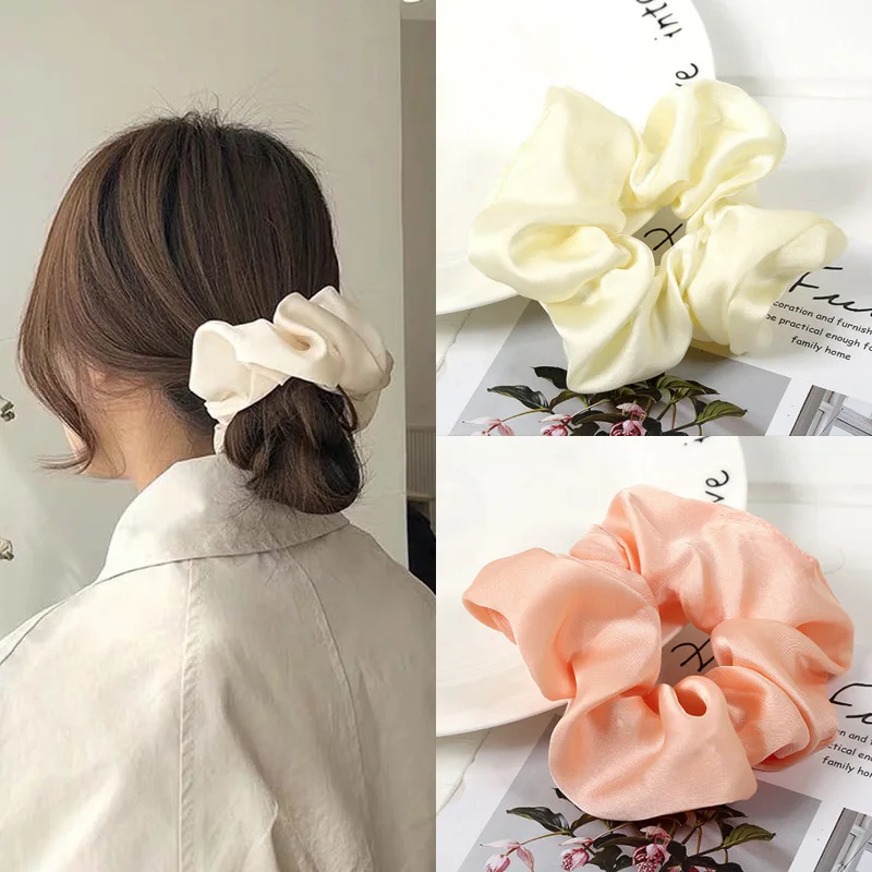 

Soft Satin Scrunchies for Women, Non Slip, No Damage Scrunchies Hair Ties