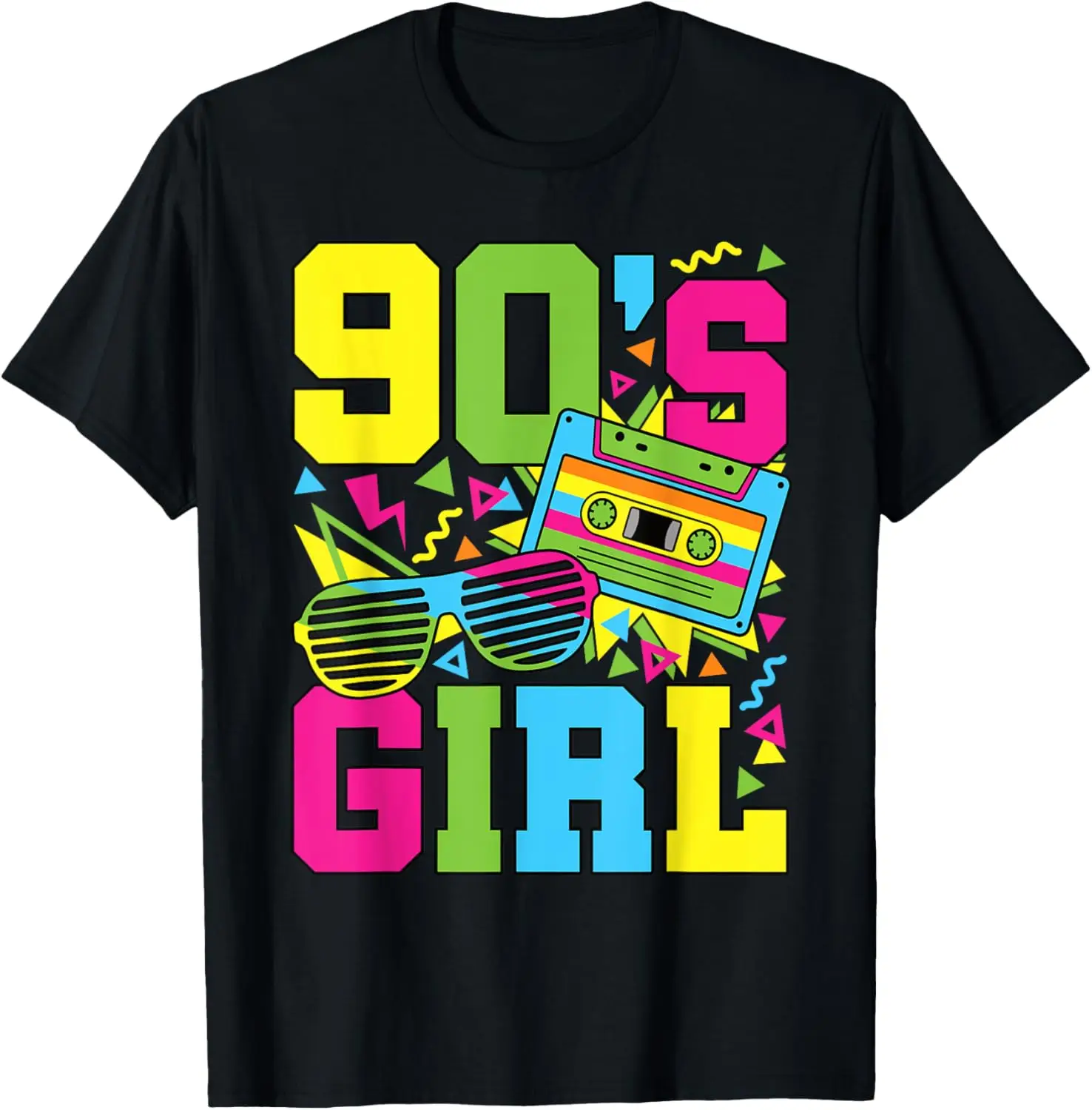 T-shirt rétro années 90 pour femmes et filles, tenue de fête, style années 1990