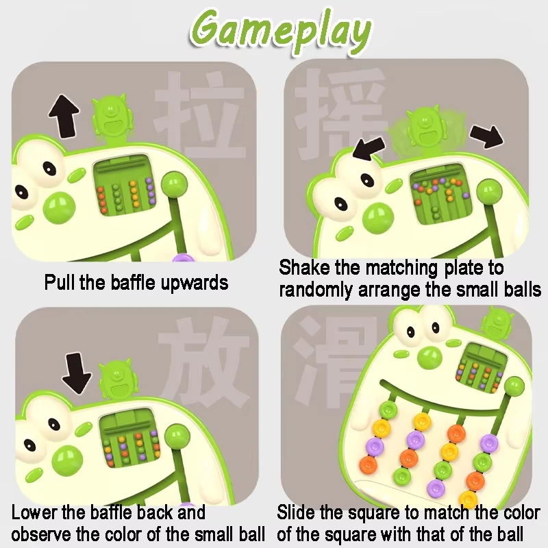 Crianças jogando jogos de tabuleiro brinquedos educativos montessori dos desenhos animados jogos, reconhecimento de cor pensamento lógico treinamento brinquedo presente