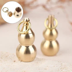 Brass Gourd Stupa Pendant Pagoda Keychain Hanging Necklace Jewelry Waterproof Pill Box Medicine Case Container Bottle Keychains