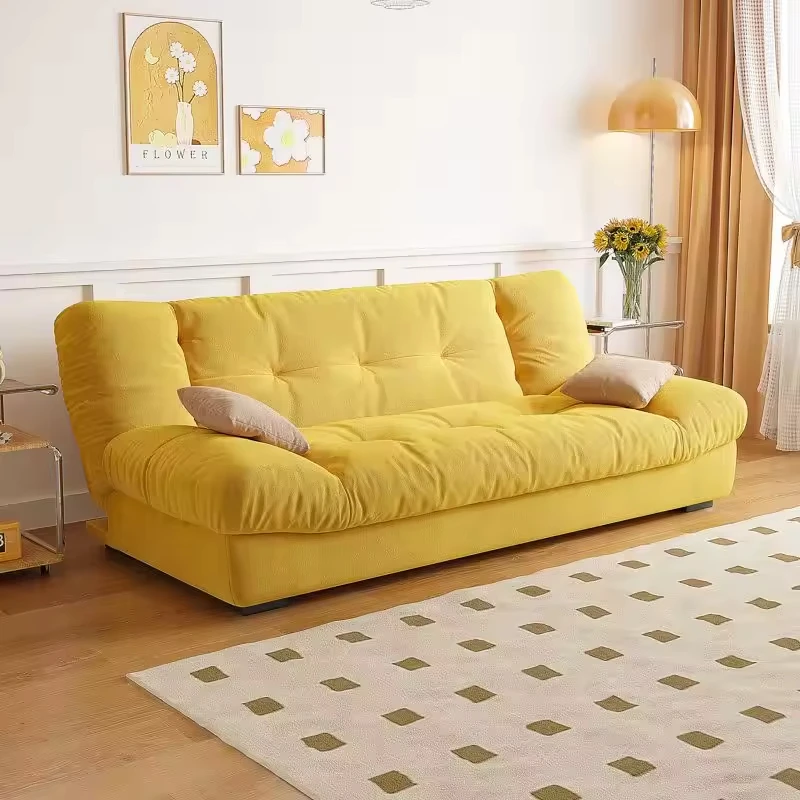 #Modern 3-Seater Convertible Fabric Sofa Bed for Bedroom or Hotel Low-Priced Folding Living Room Furniture view 4