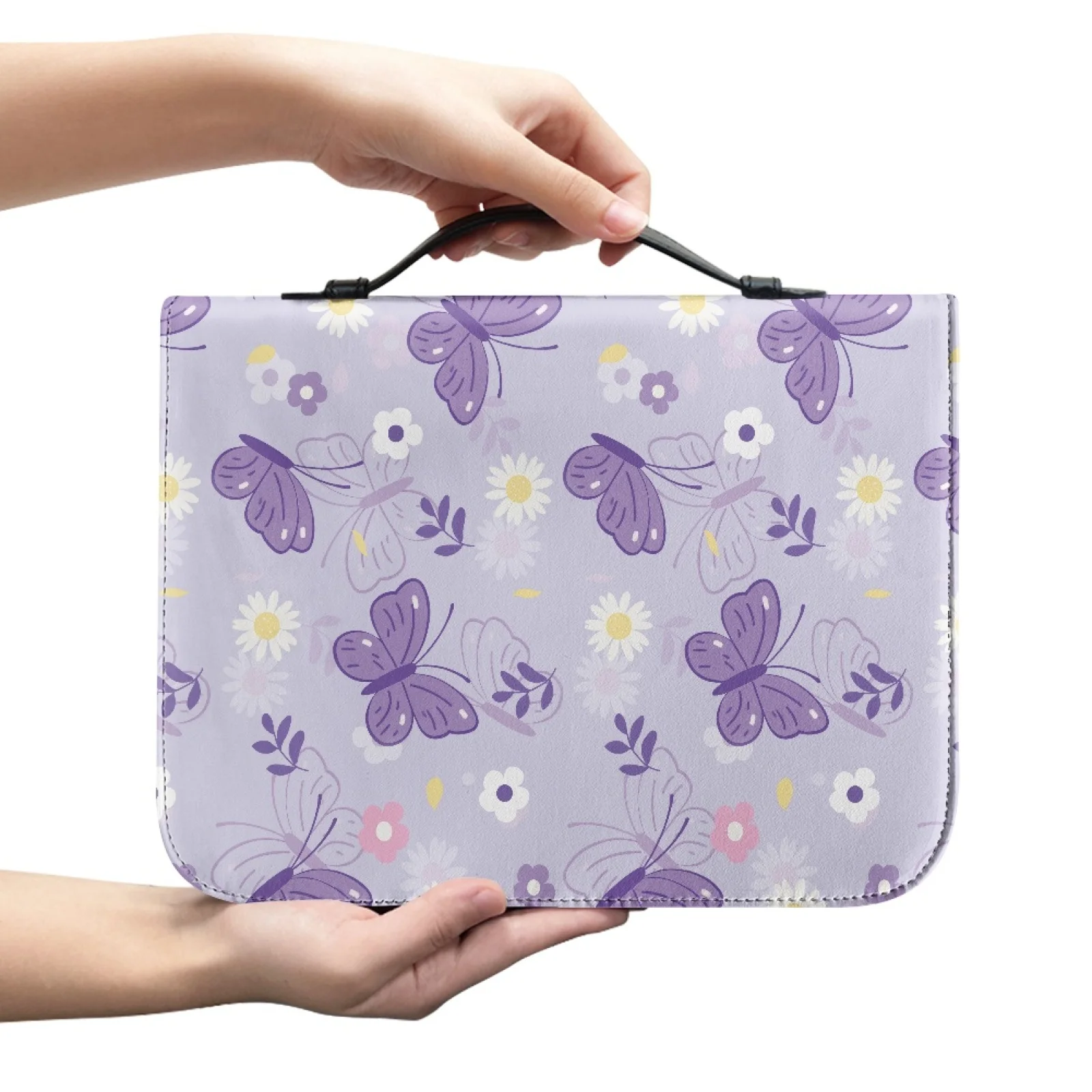 XIXIRIMIDO Bible Book Cover Protective Bible Covers for Church Women Lavender Butterfly New Trend