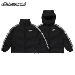 Men And Women Parkas Winter Thick Cotton Warm Coats Simple Design Solid Versatile Tops High Street Streetwear Youth Daily Trendy