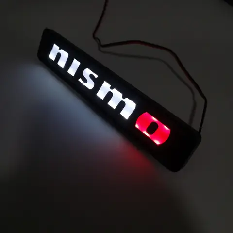 1개/세트 니스모 엠블럼 라이트 니스모 그릴 라이트 화이트 LED 네트 분위기 램프 자동차 스타일링 니스모 그릴 라이트