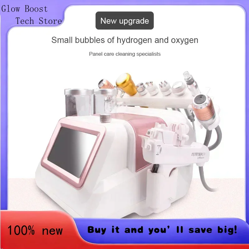 

Glow 12 in 1 Hydrogen Oxygen Bubble Instrument Clean Hydroxide Dermabrasion Line Engraved Light Instrument