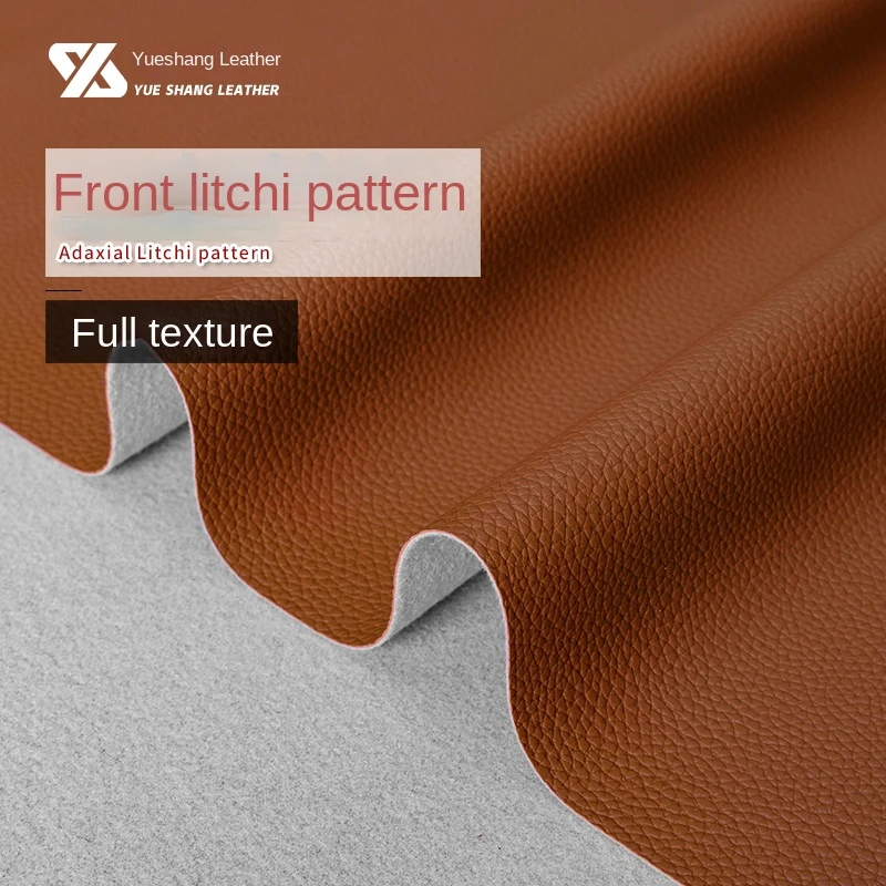 Litchi Textured PU Leather Fabric Thickened for Sofa Car Seats Designer Handmade Diy Sewing Material Cloth By The Meter