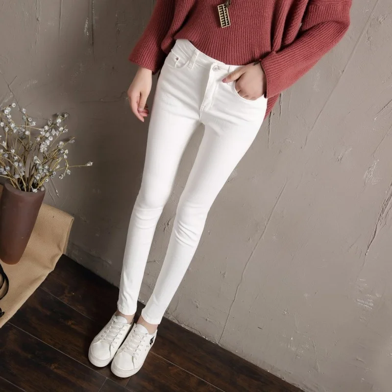 Women's Straight Skinny Jeans Female High-rise Slim Fit Boot Pants Woman Casual Pencil Denim Pants 2026 Spring New Y2K Trousers
