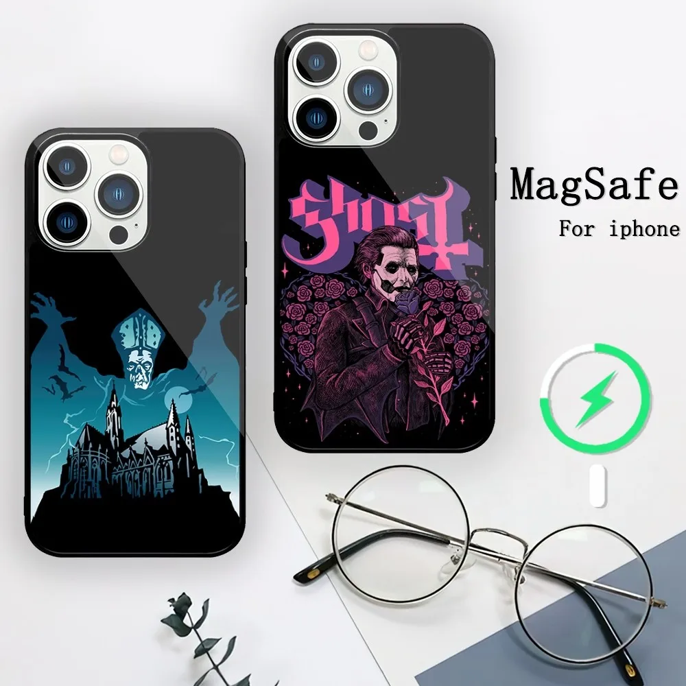 Rock Band Ghost 13 Commandments Phone Case For iPhone 11 12 13 14 15 Mini Pro XS Max X S Plus XR Magnetic Attraction Shell