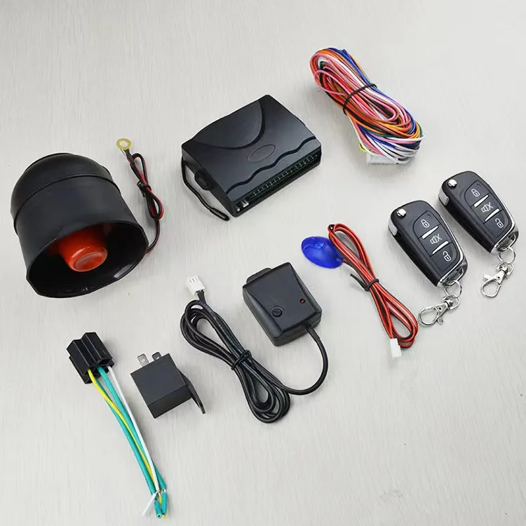 DC 12V 24V Audible & Visual Vibration Burglar Alarm With Remote Control Lock / Unlock door & Open the trunk for universal Auto