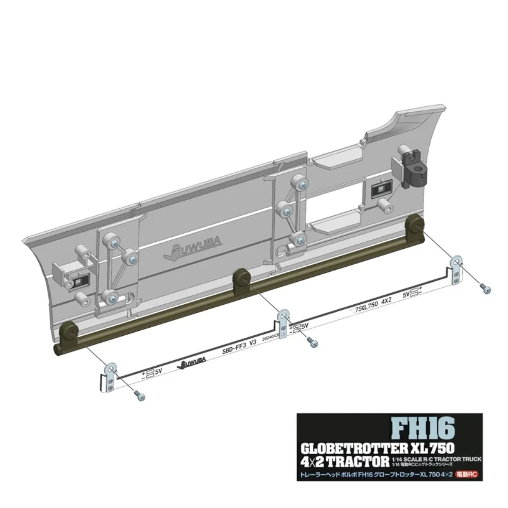 الجانب تنورة ضوء SBD-FF3 ل Tamiya 1/14 فولفو Fh16xl 750 4x2 التحكم عن بعد شاحنة جرار 56375 لتقوم بها بنفسك تعديل سيارة التحكم عن بعد