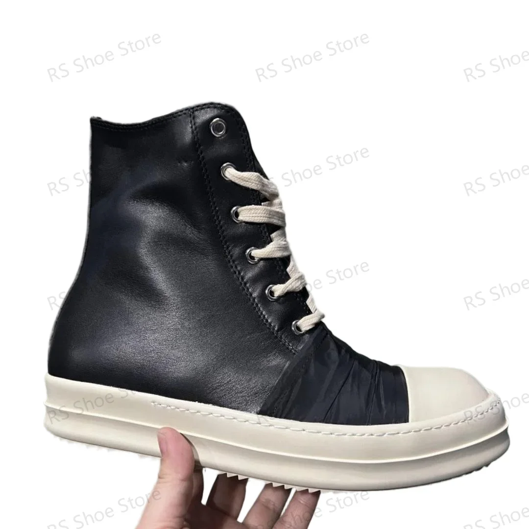 Ro كلاسيكي جلد أسود عالي الجودة حذاء رياضة تصميم كلاسيكي حذاء رجالي سستة التمهيد الدانتيل يصل النساء حذاء من الجلد أحذية رياضية كاجوال