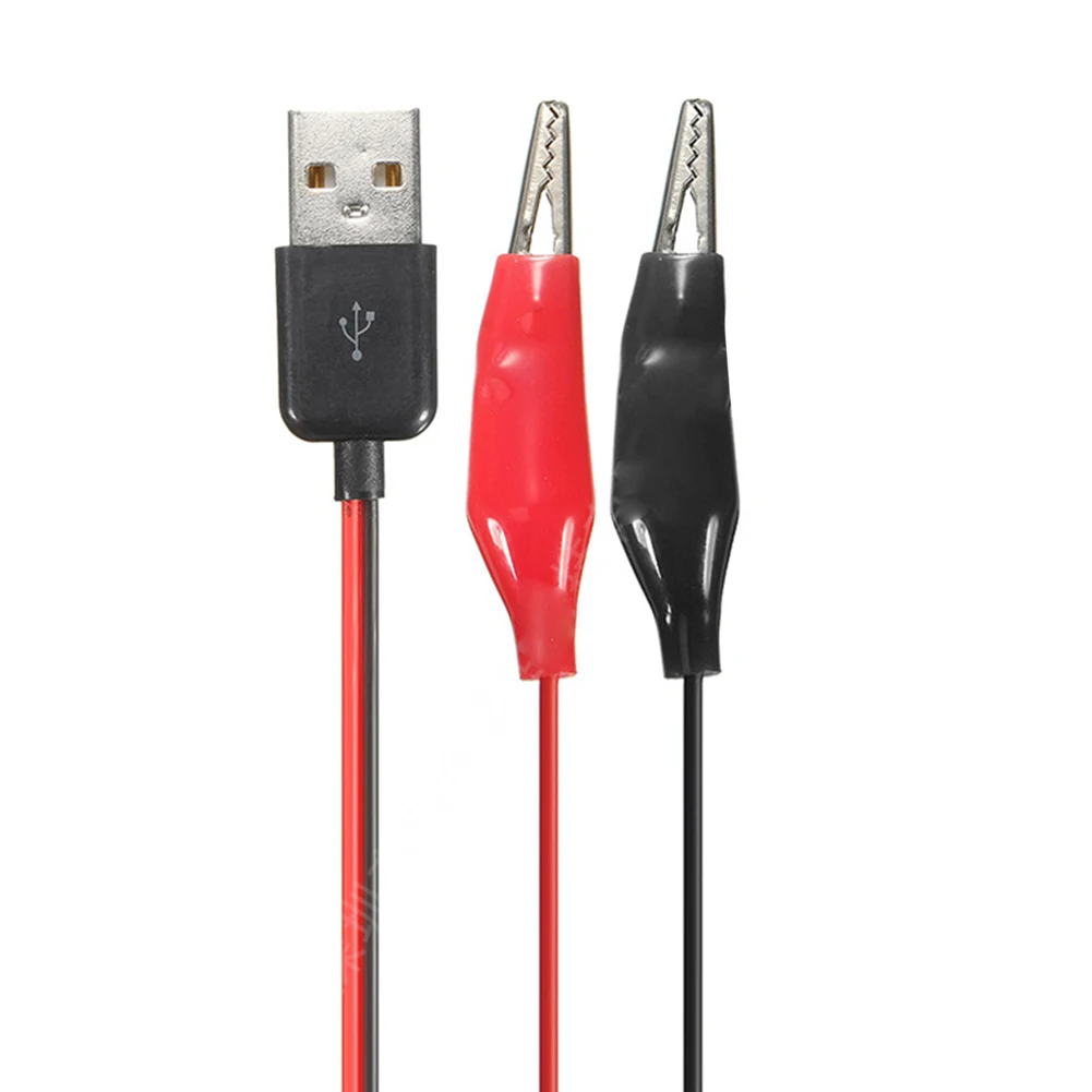 Copper Crocodile Clips Test Wire 60cm for Electronics Testing with Color Coded Red Black Wires and Secure Clips