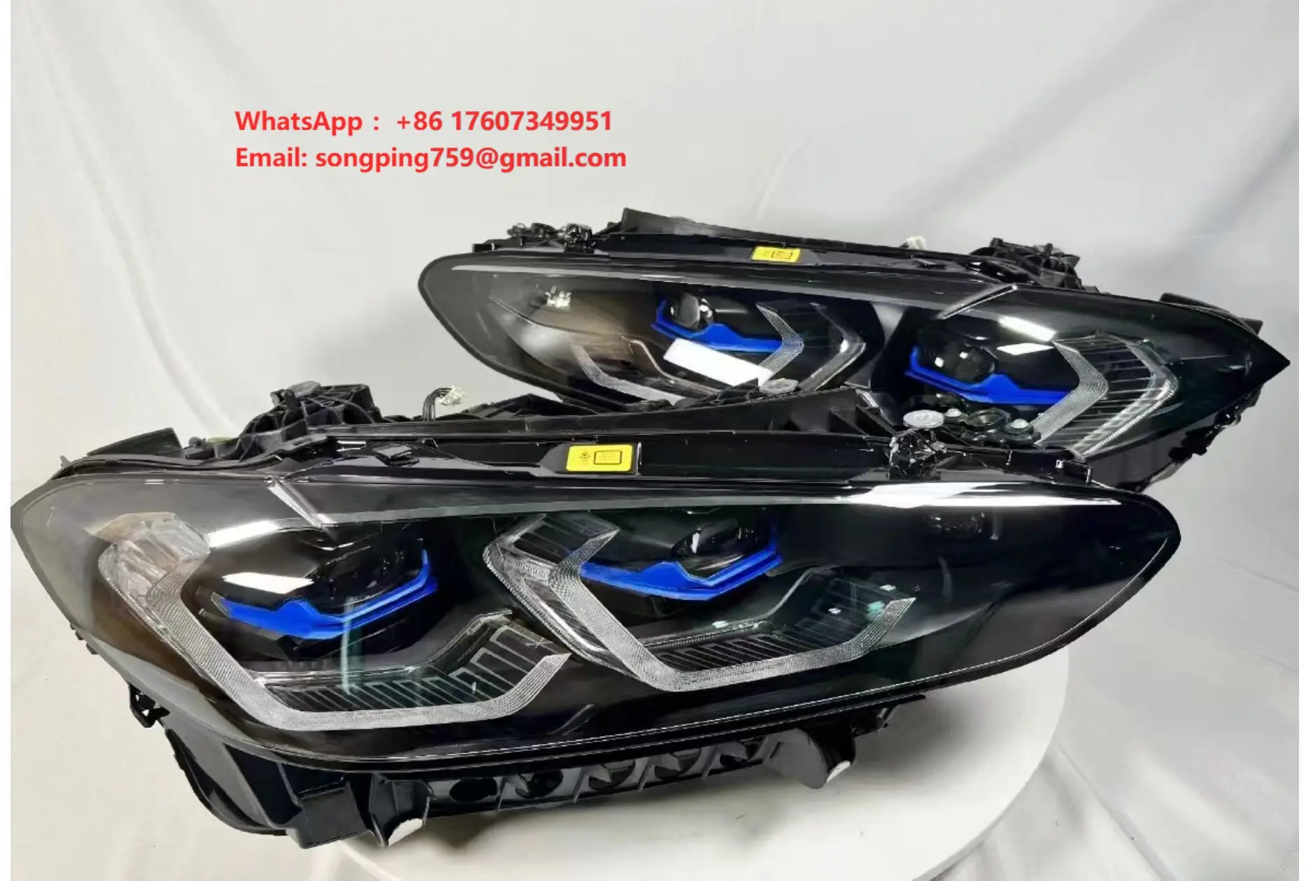 Prestigious OEM Style Laser LED Headlights for BMW 4 Series G22 G23 G26 M4 Upgrade Featuring Iconic Blue Laser Visuals and DRL