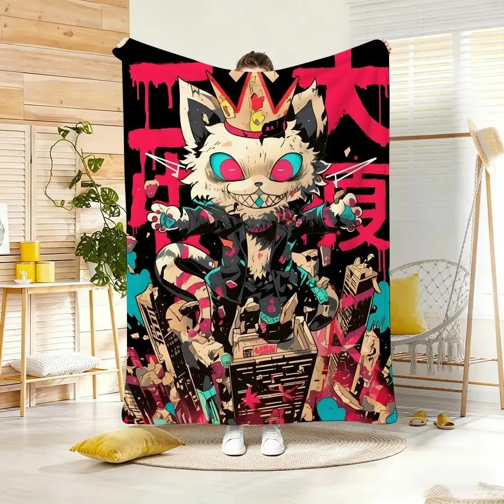 Art C-Cyber Goth Beast King Clipart Throw Soft Warm Throw Blanket for Bedroom Living Room Bed Travel Camping Picnic Gift