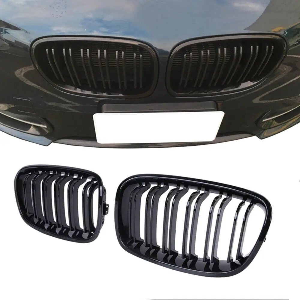 

Car Front Bumper Kidney Grille Double Slat Black Racing Grill For BMW 1 Series F20 F21 2011-2014 120i 118i Car Accessories