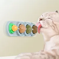 4 in 1 Lickable Cat Snack Catnip Balls Funny Catnip Toy Kitten Playing Chewing Cleaning Teeth Toy Promote Digestion Catnip Toys