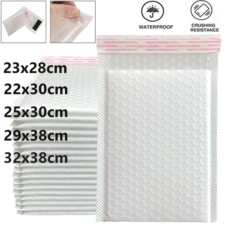 20 PCS/Lot White Foam Envelope Bags Self Seal Mailers Padded Shipping Envelopes With Bubble Mailing Bag Shipping Packages Bag