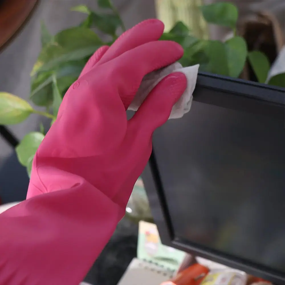 

Durable Elastic Protective Repeatable Housework Dishwashing Cleaning Gloves Household Cleaning Tool Rubber Gloves