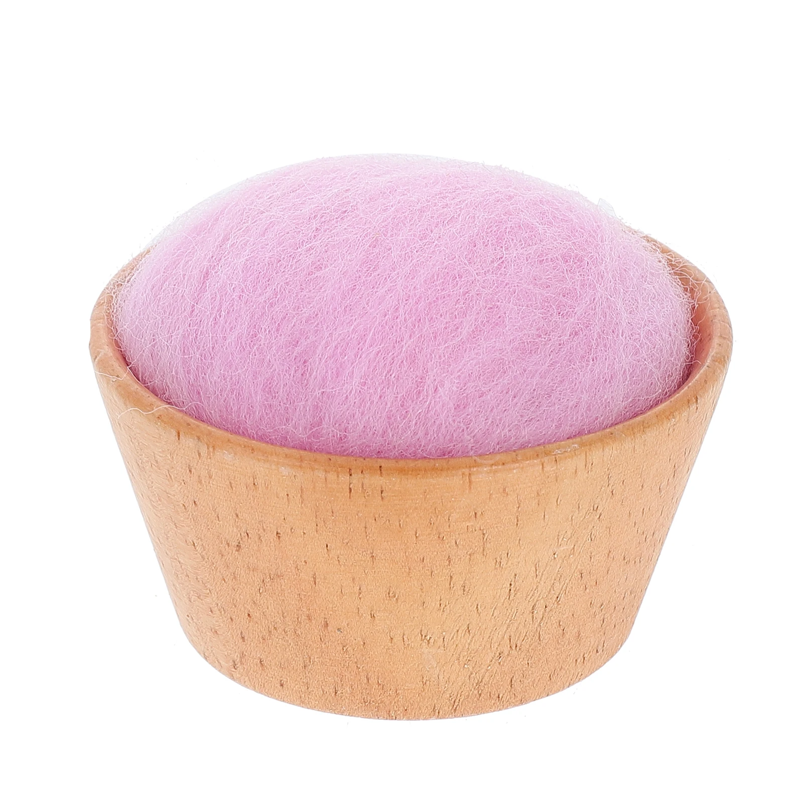 

Semi Circular Wool Ball Needle Thread Box With Wooden Base Compact Pin Cushion Organizer For Sewing Diy Crafts Practical Storage