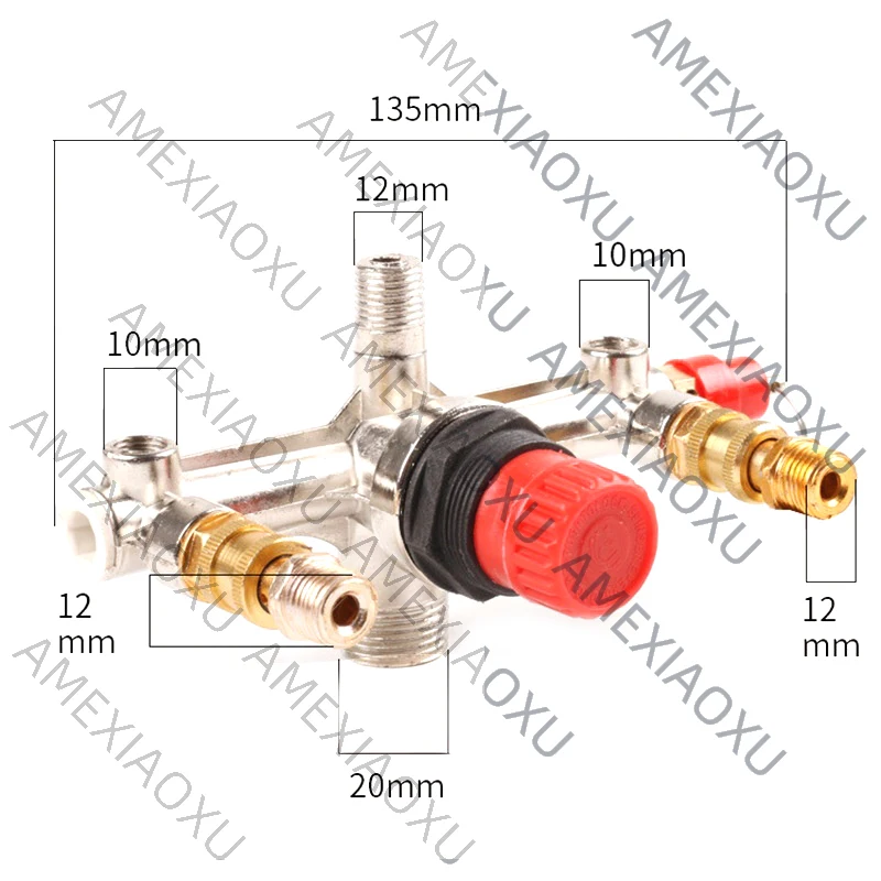 

Manifold Relief Regulator 90-120PSI Aluminum alloy bracket Air Compressor Pressure Valve Switch