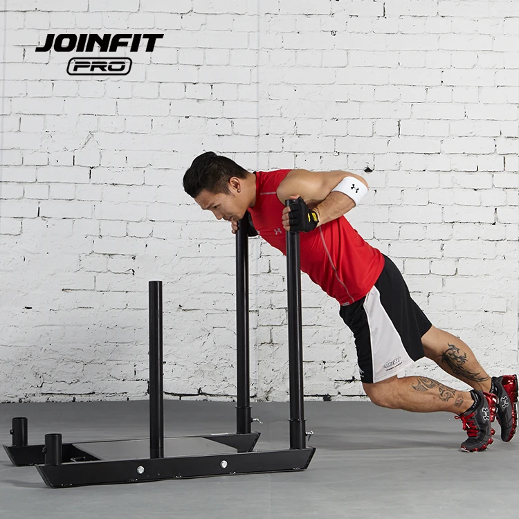 

Improvement Running Strength Speed Training Weight Sled Push Pull Exercise