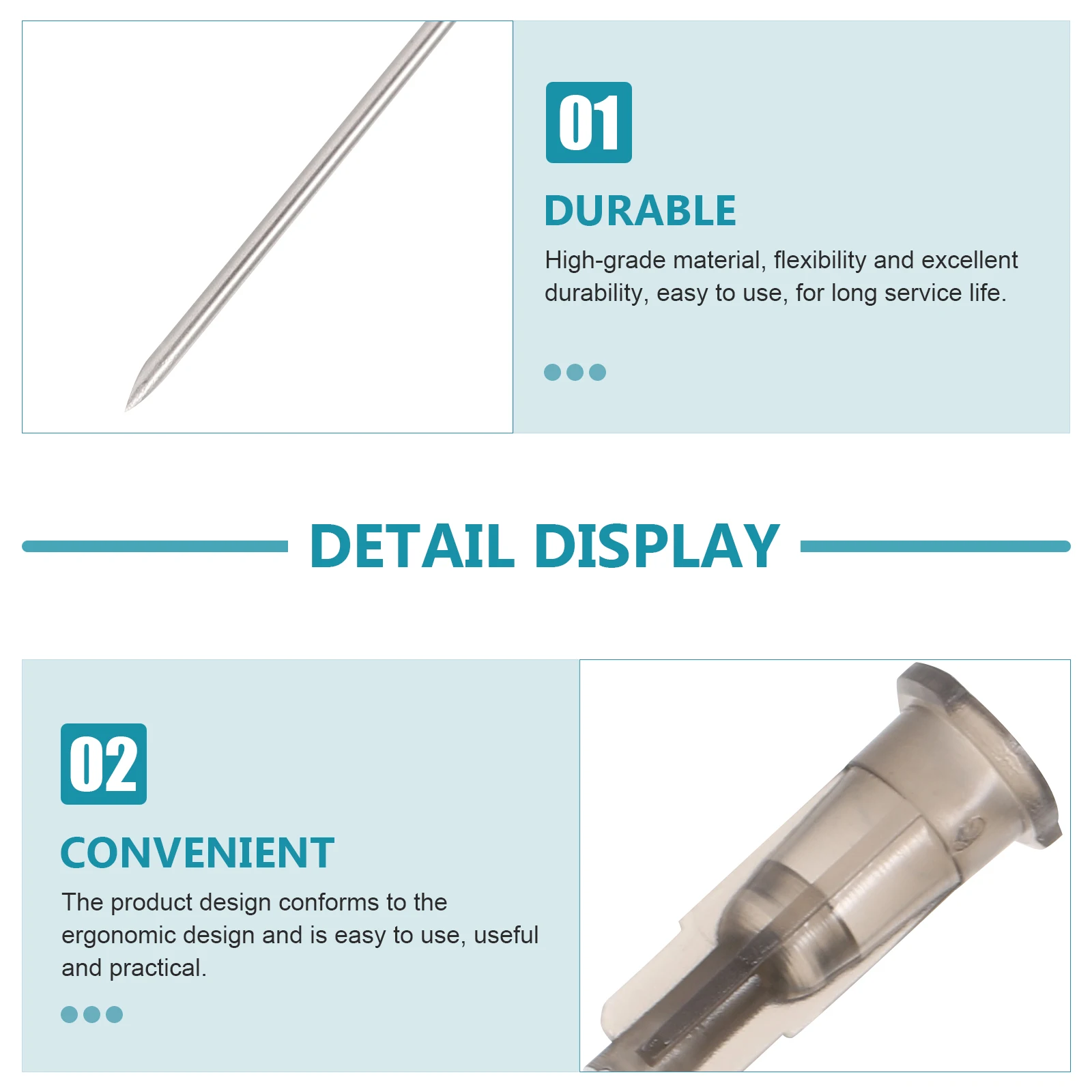 

100 pcs Dispensing Metal Liquid Dispensing Needles With Covers For Lab Experiments Ergonomic Design For School Students