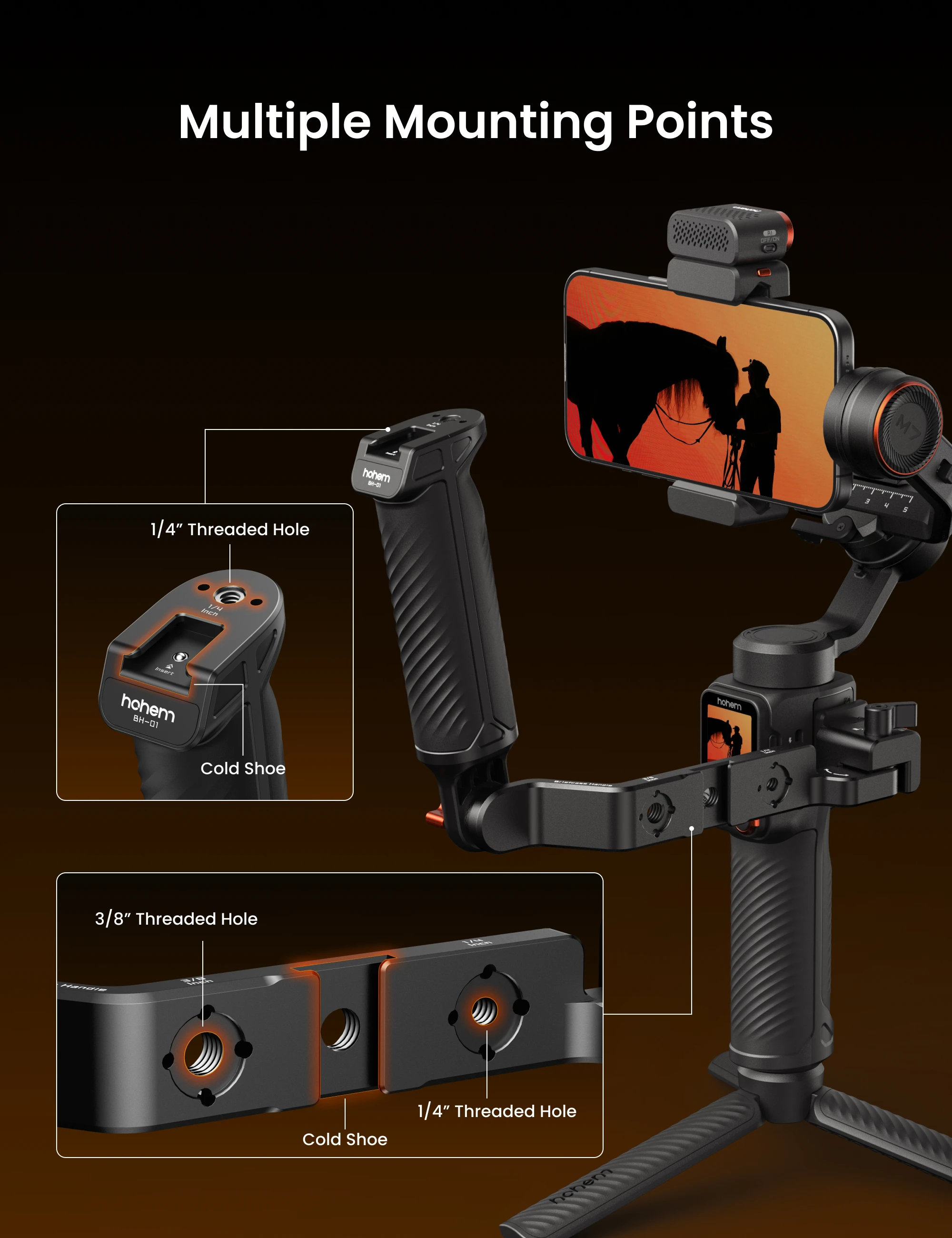 L-образный кронштейн для hohem M7/M6/M6kit/MT2/MT2kit Компоненты стабилизатора рукоятки