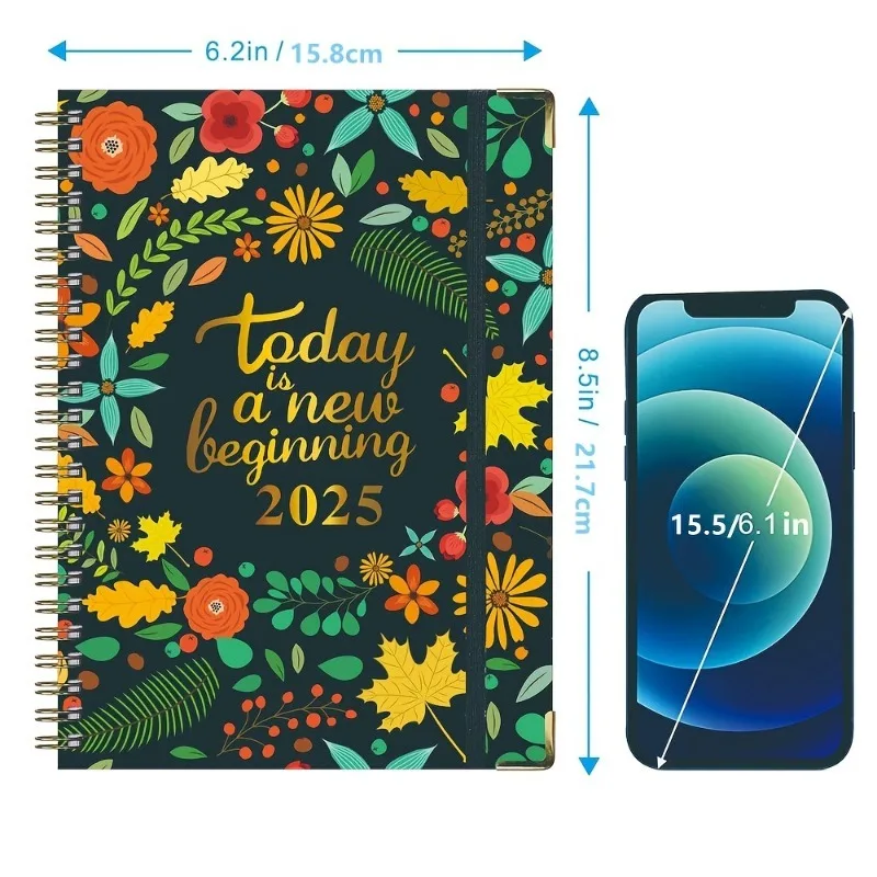 2025 Planner 2025 Weekly and Monthly Calendar Plan from January to December A5 (6.2\