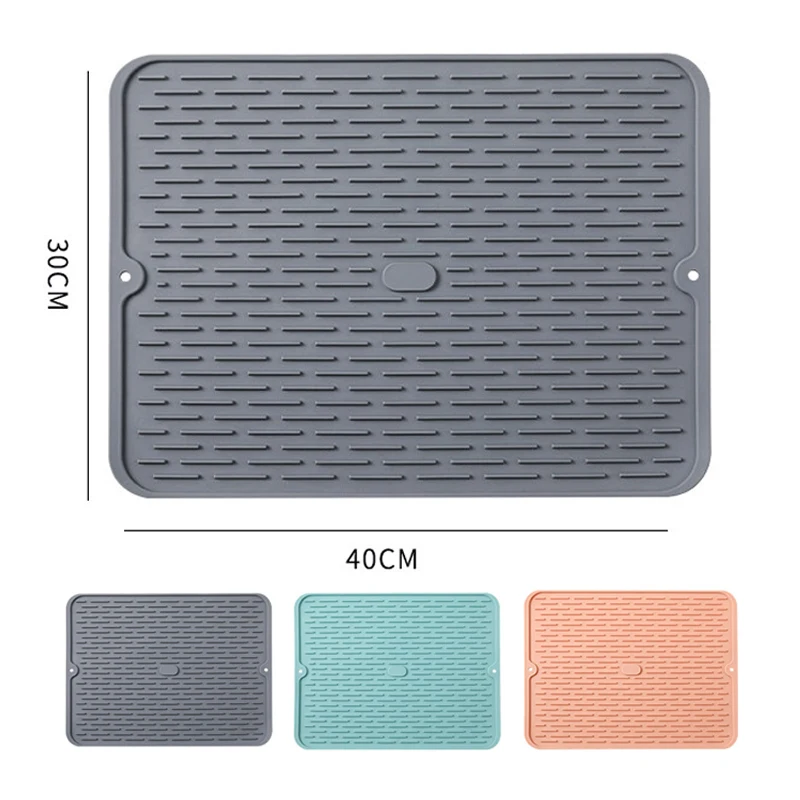 Kitchen Tableware Drying Mat Silicone Heat Resistant Cup Pot Insulation Pad Dinnerware Table Dish Mat Multi-function Supplies