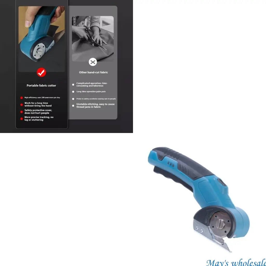 

Wireless Electric Scissors 4V Motor Replaceable Quiet Operation For Carpet Leather Plastic Fabric Cardboard Sheet 448A