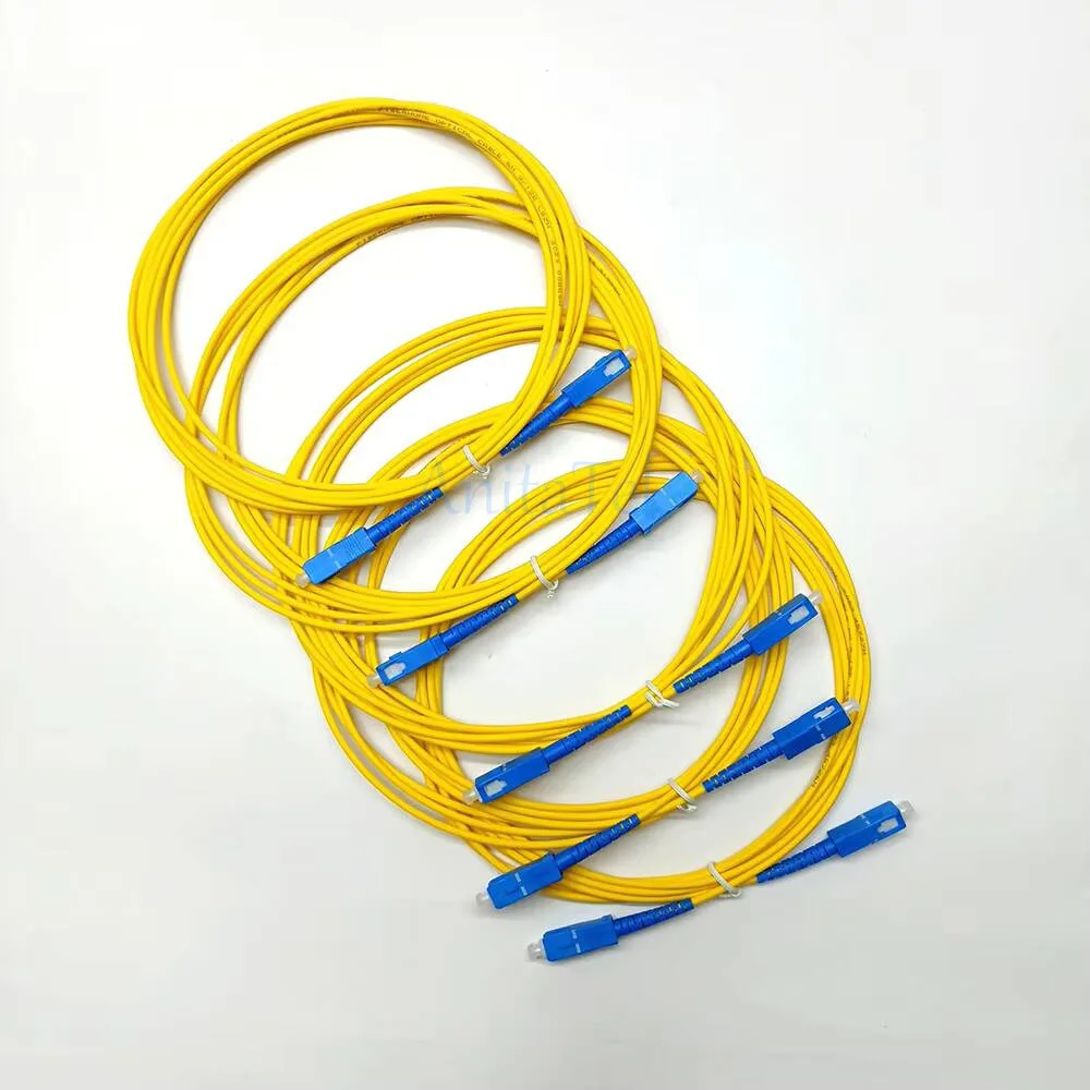 SC to SC UPC Fiber Optical Patch Cable Singlemode Simplex Bend Insensitive 2.0/3.0mm Fiber Optic Cord