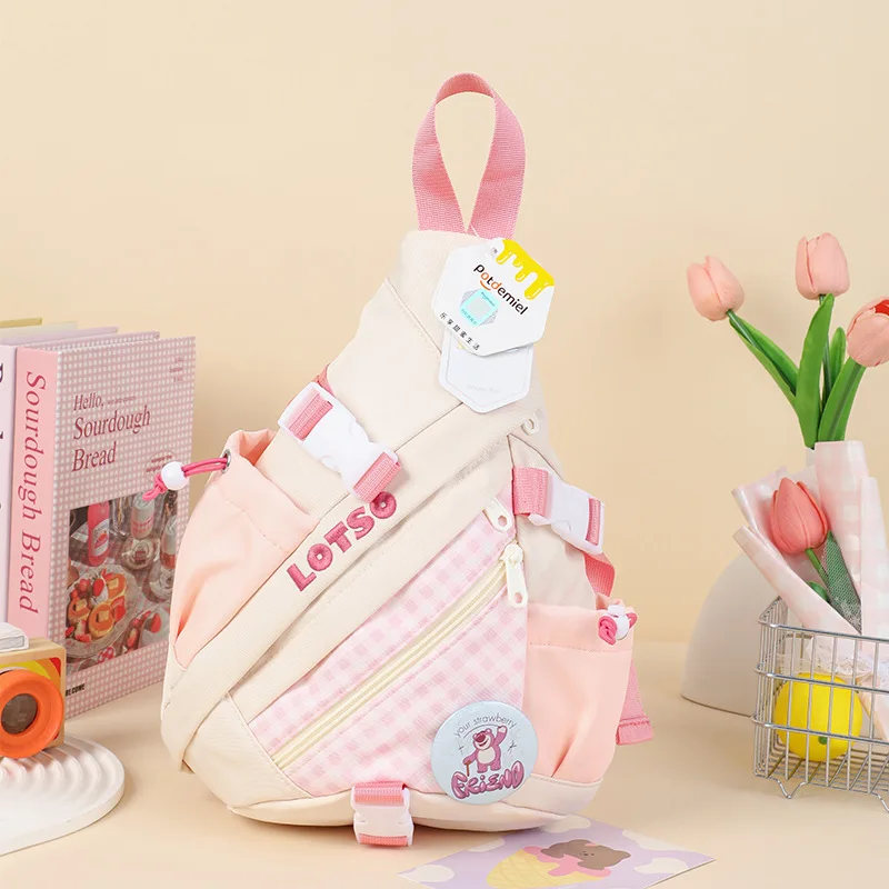 Disney Stitch Strawberry Bear Summer Shoulder Bag Coin Purse Outdoor Commuter Bag - Cute Cartoon Bag Gift For Girls