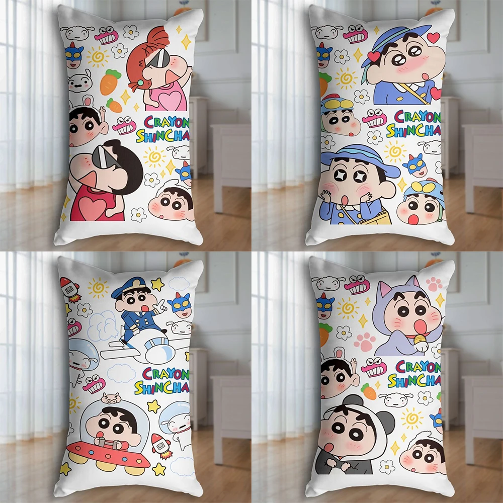 MINISO cute crayon Shin-chan printed pillowcase sofa cushion cover, bedroom room home decoration 30x50 40x60 50x70cm