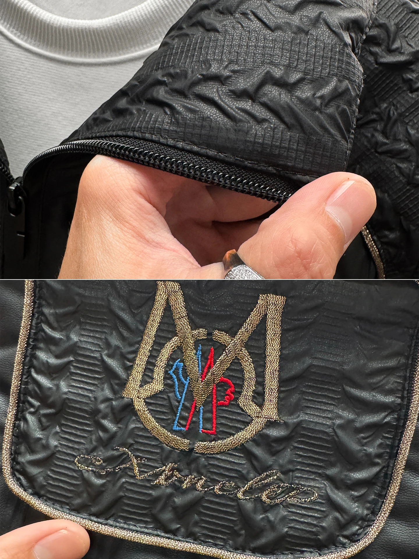 

Мужская утепленная куртка-пуховик 2025 года, зимняя модная утолщенная черная куртка с вышивкой в виде цветов, теплая верхняя одежда