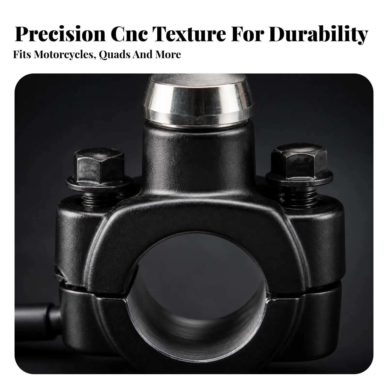 Sturdy Motorcycle Switch with Fastening Screws Aluminum Alloy Top Cap for Start Stop Beeper Headlight Flash Passing Light