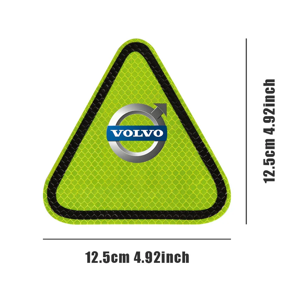 Car Exterior Safety Warning Mark Auto Emblem Reflective Tape Stickers For Volvo S80L XC60 XC90 S40 S60 S80 V40 V60 V70 Rdesign